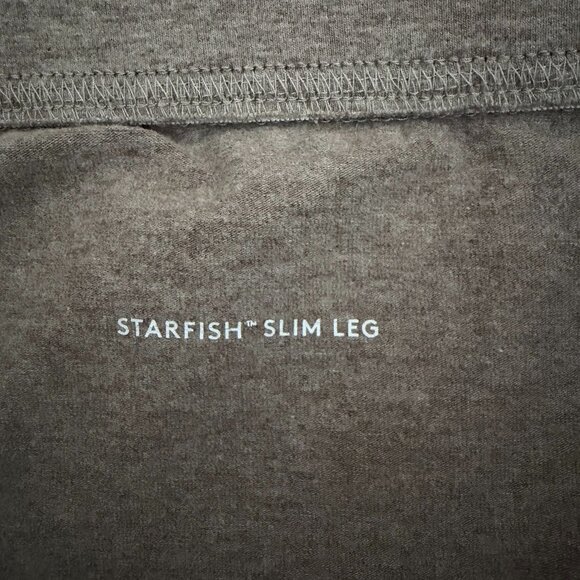 LANDS' END Women's Starfish Mid Rise Slim Leg Elastic Waist Pull On Pants - Picture 5 of 6